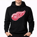 Men's Detroit Red Wings Pullover Hoodie - Black