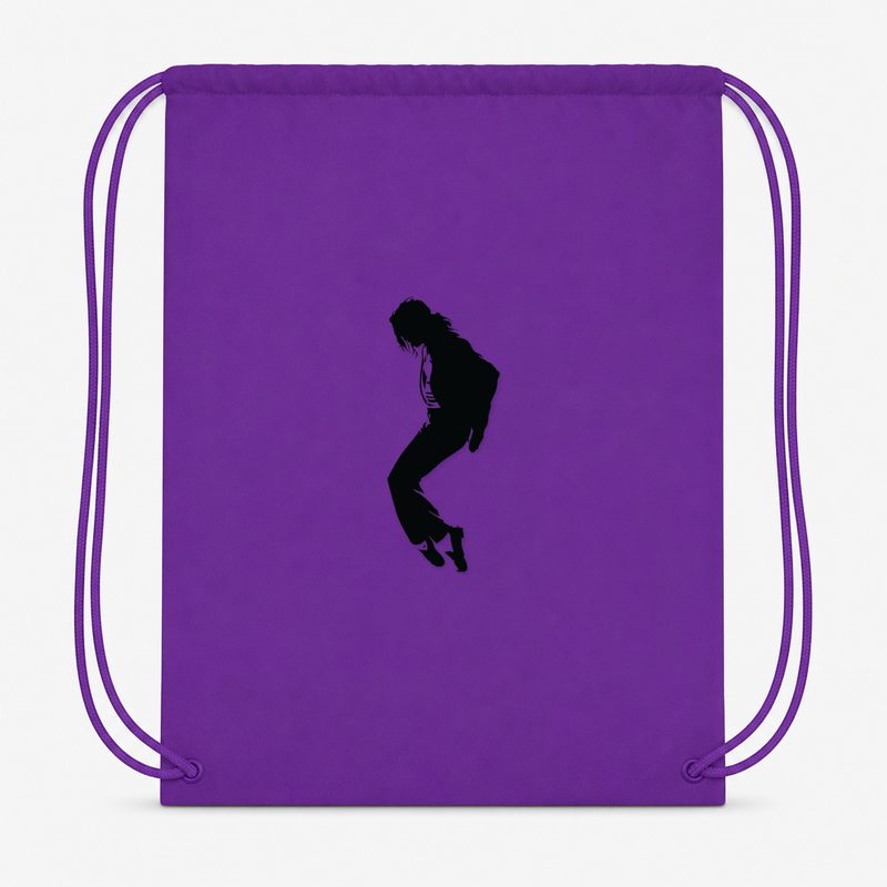 Michael Jackson Drawstring Bag - Purple
