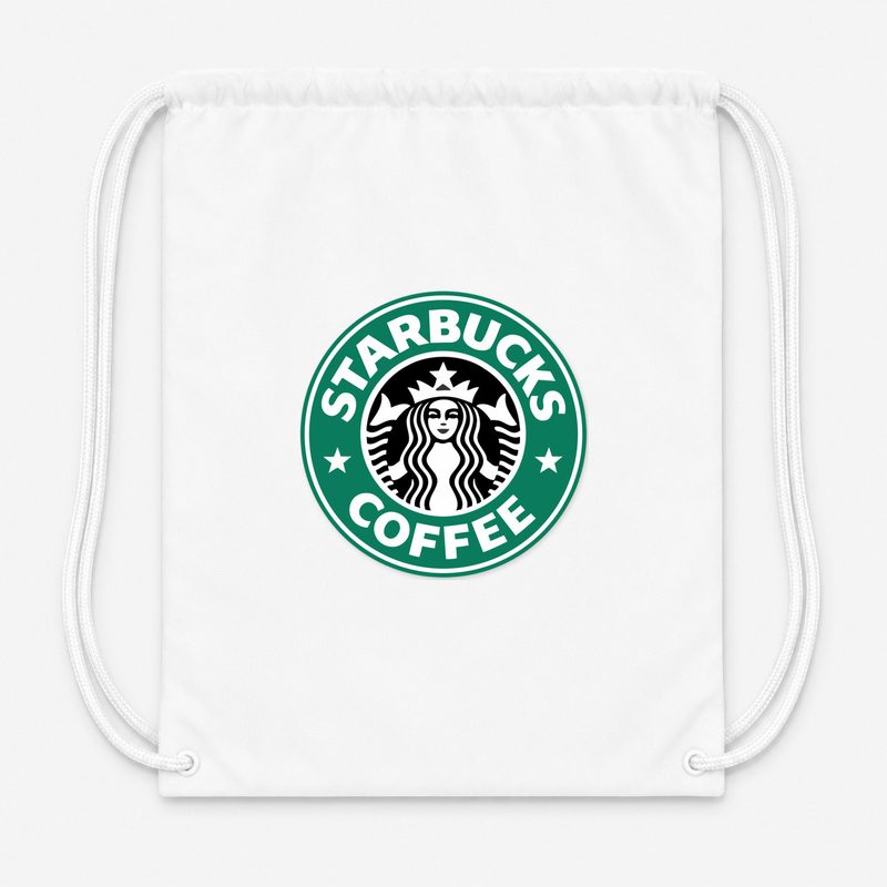 Starbucks Coffee Drawstring Bag - White