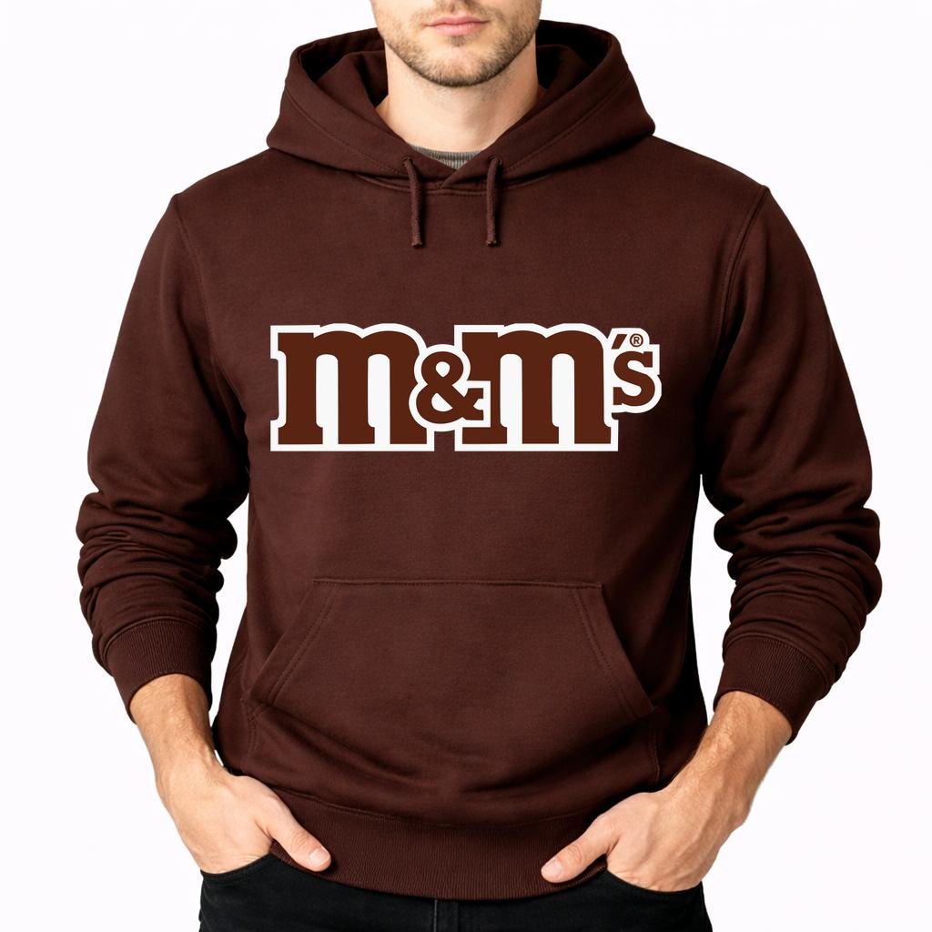 Men's M&M's Pullover Hoodie - Brown