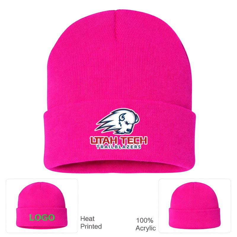 Utah Tech Trailblazers Hot Pink Beanie Hat