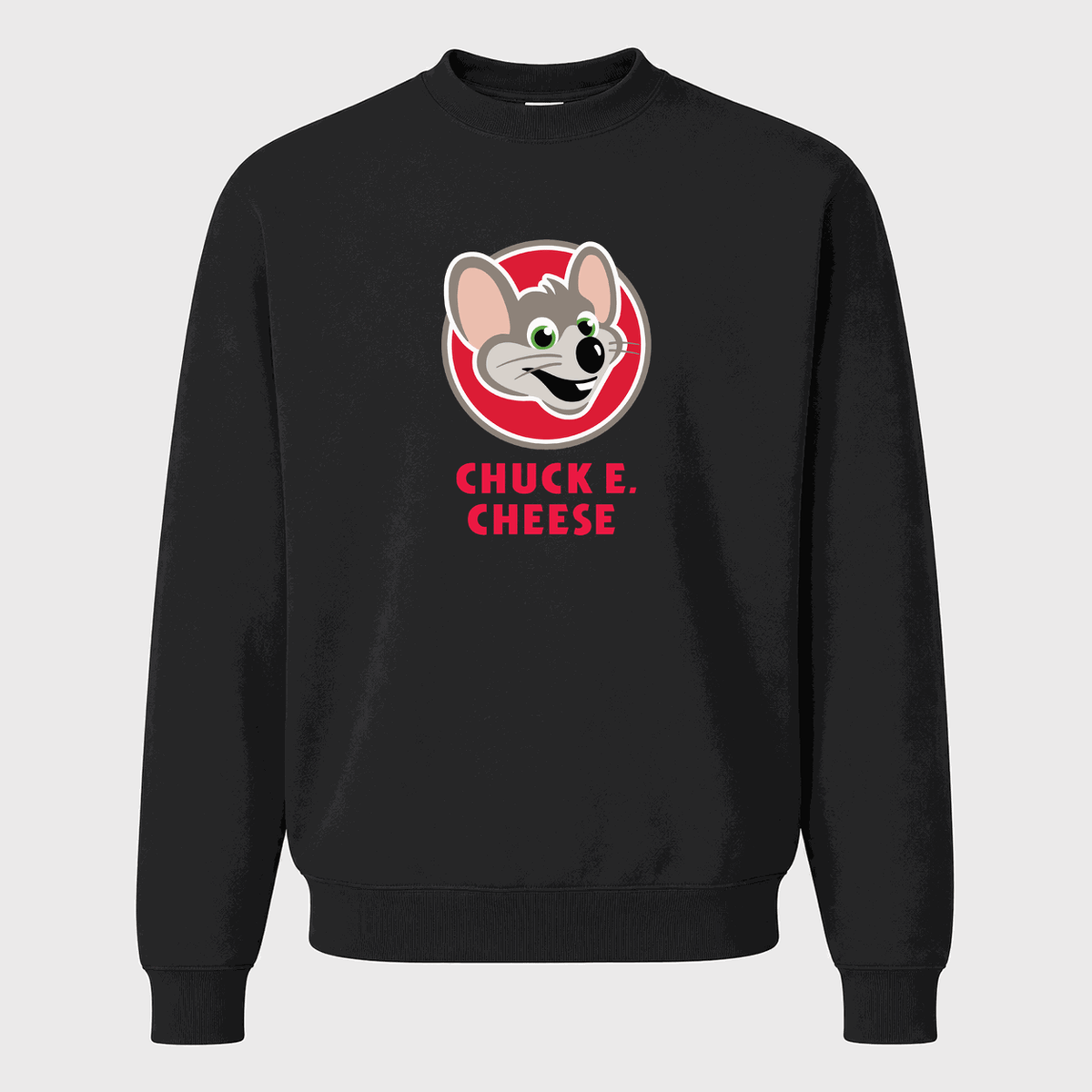 Men's Chuck E. Cheese Crewneck Sweatshirt - Black