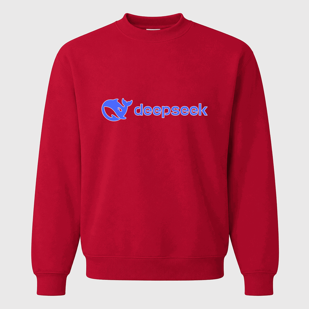 Men's DeepSeek Crewneck Sweatshirt - Red