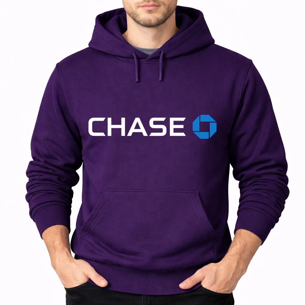 Men's Chase White Pullover Hoodie - Purple