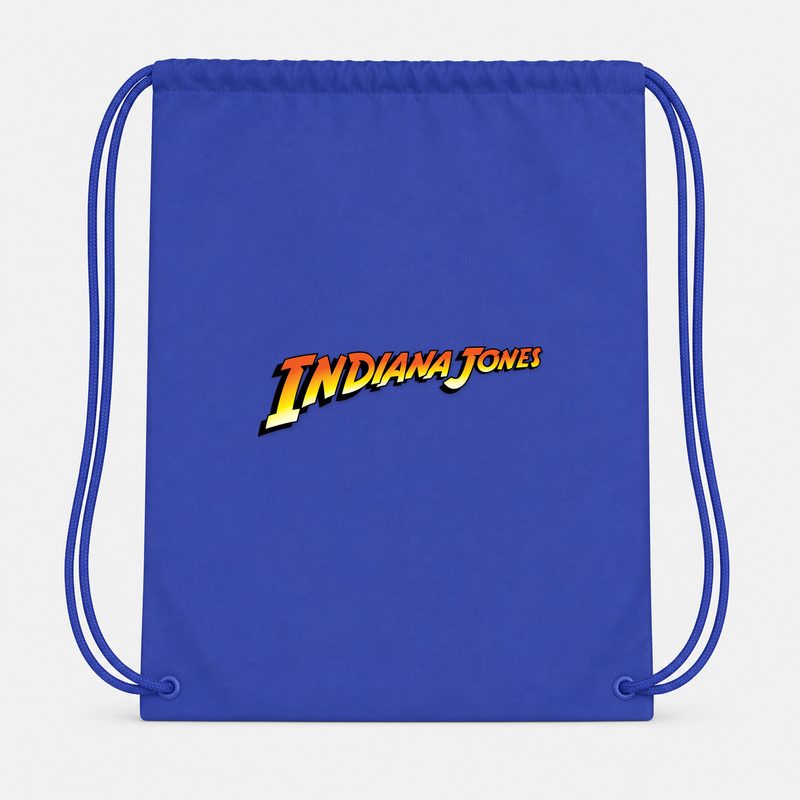 Indiana Jones PNG1 Drawstring Bag - Blue