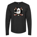 Men's Anaheim Ducks Long sleeves Cotton Blend T-Shirt - Black