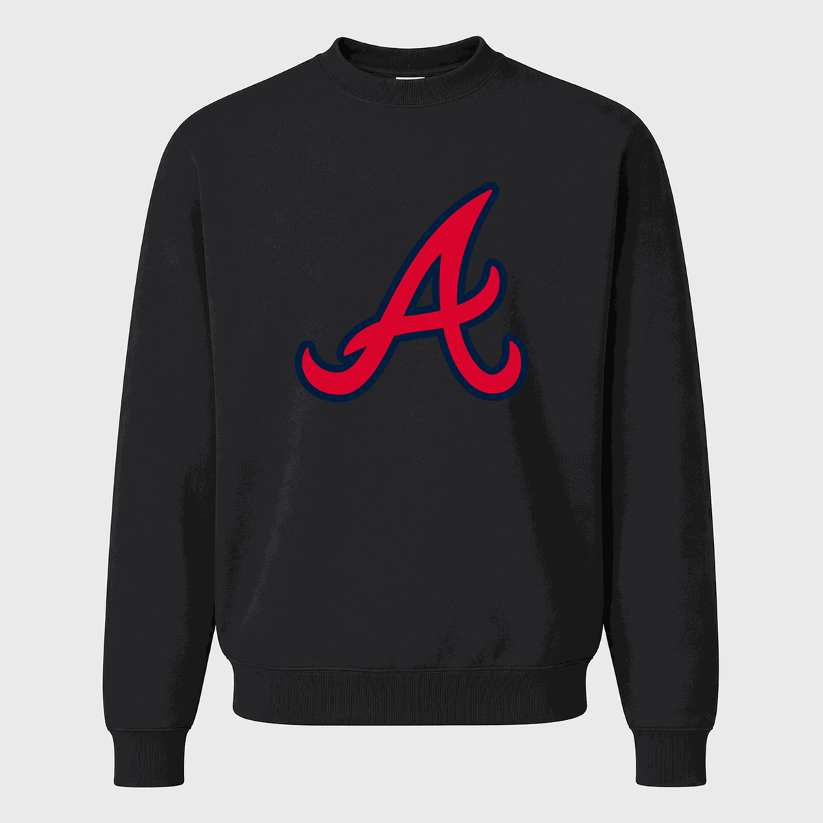 Men's Atlanta Braves Crewneck Sweatshirt - Black