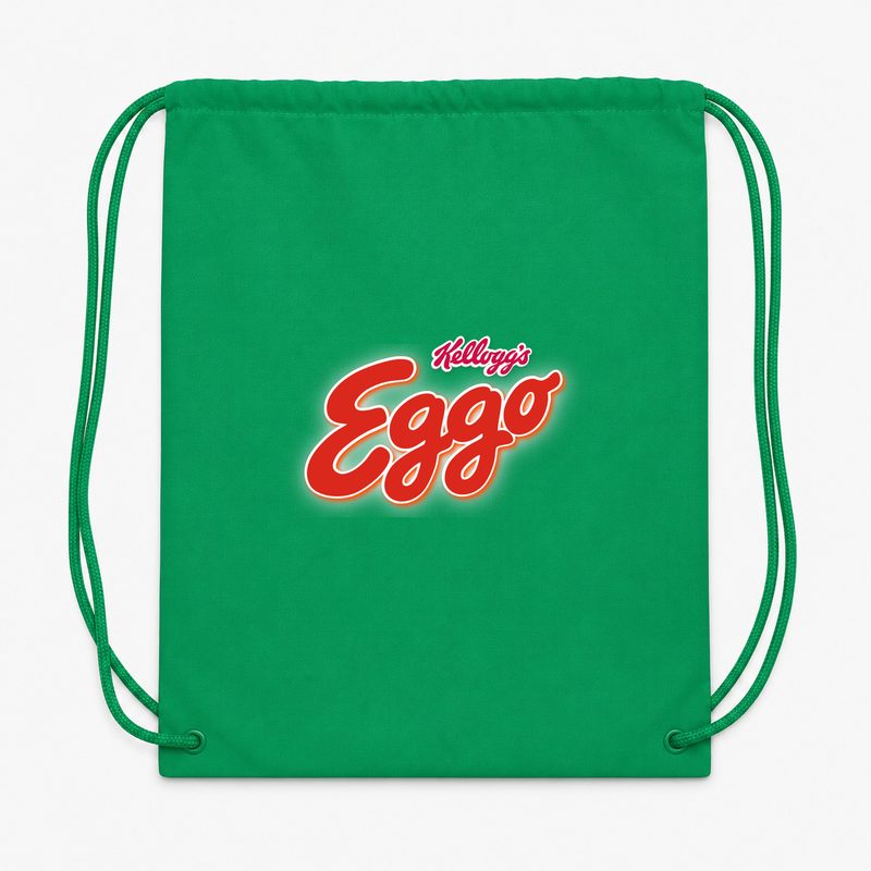 Eggo Kelloggs Food Drawstring Bag - Green
