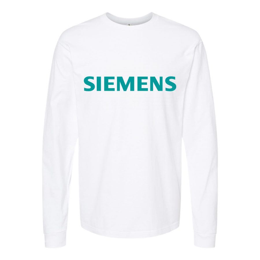 Men's Siemens-logo-500x281-min Long sleeves Cotton Blend T-Shirt - White