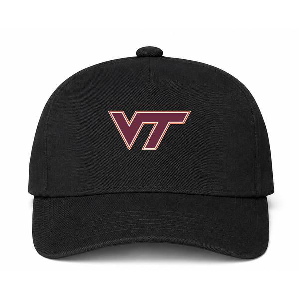 Virginia Tech Hokies Logo Black Dad Baseball Cap Hat