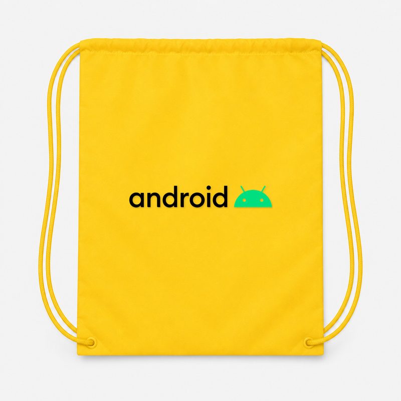 Android Drawstring Bag - Yellow