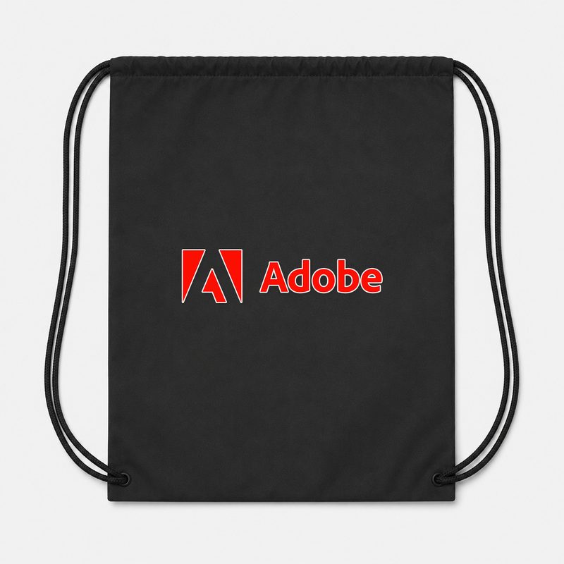 Adobe Corporate Drawstring Bag - Black