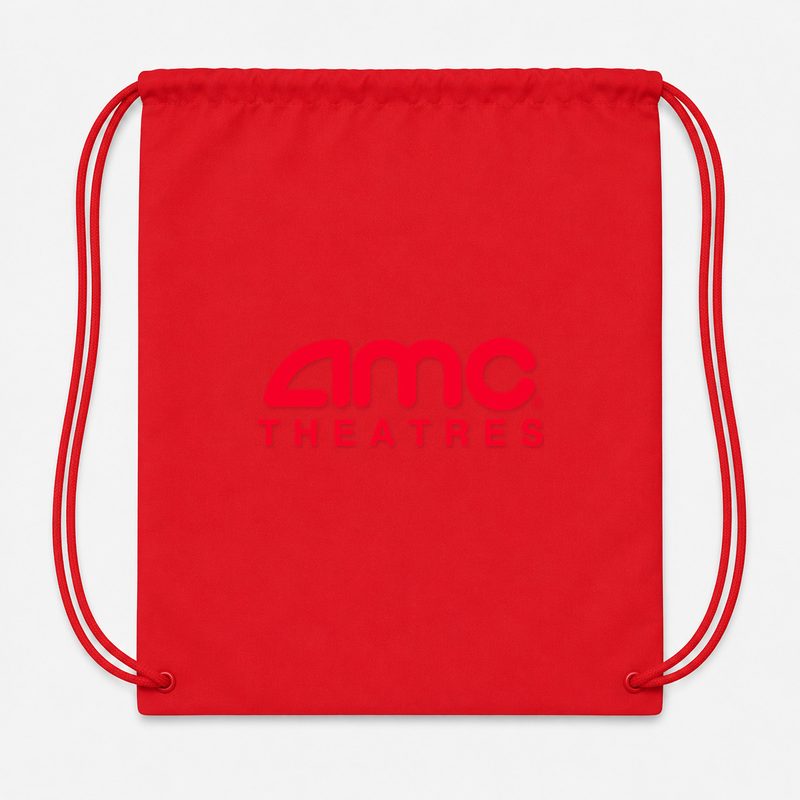 Amc Theatres PNG1 Drawstring Bag - Red