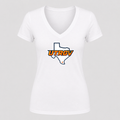 Women's UTRGV Vaqueros V Neck T-Shirt in white