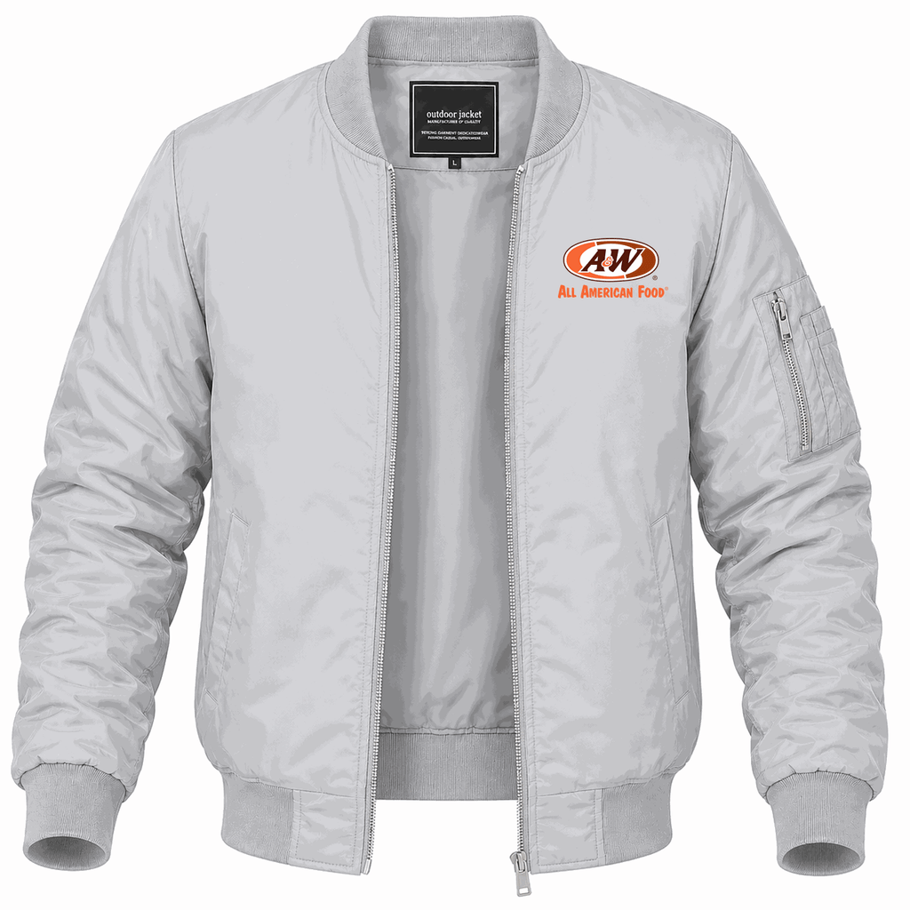 Men's A&W Lightweight Bomber Jacket - Gray