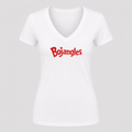 Women's Bojangles V Neck T-Shirt in white