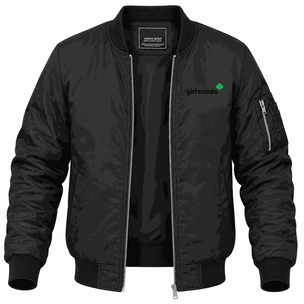 Men's Girl Scouts Lightweight Bomber Jacket - Black