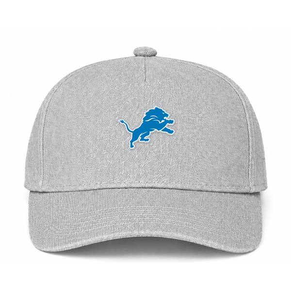 Detroit Lions NFL Logo Gray Dad Baseball Cap Hat