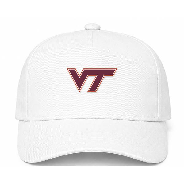 Virginia Tech Hokies Logo White Dad Baseball Cap Hat