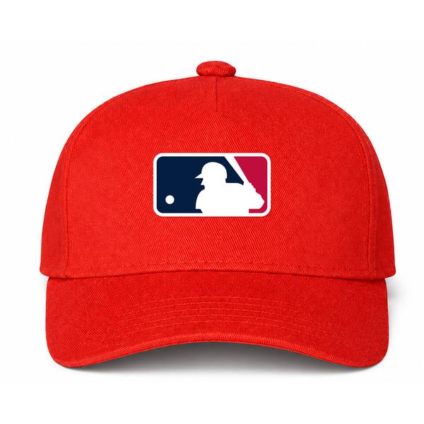 Major League Baseball Logo Red Dad Baseball Cap Hat