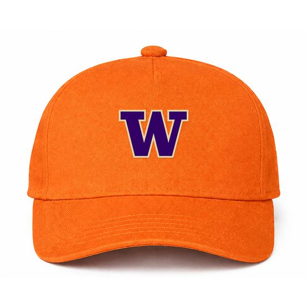Washington Huskies Logo Orange Dad Baseball Cap Hat