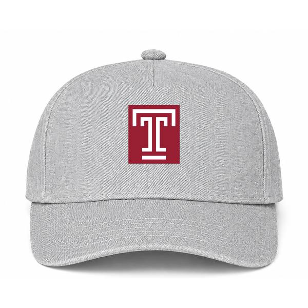 Temple Owls Logo Gray Dad Baseball Cap Hat