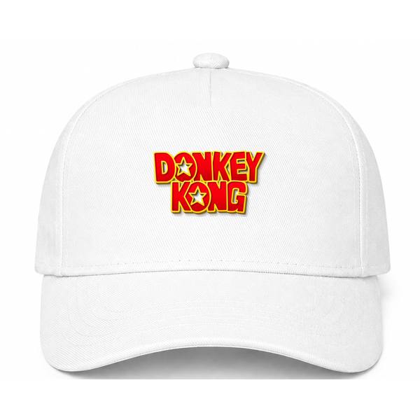 Donkey Kong Logo White Dad Baseball Cap Hat