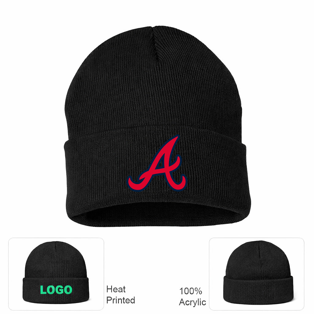 MLB Atlanta Braves Beanie Hat - Black