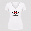 Women's Umbro V Neck T-Shirt in white