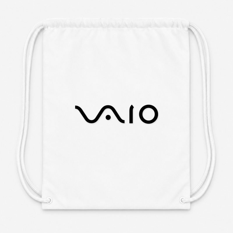 Sony Vaio Curvy Black Drawstring Bag - White