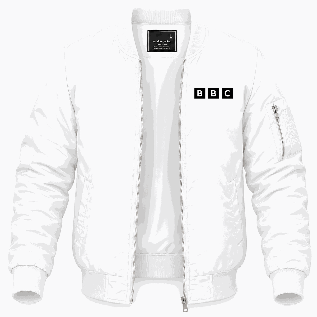 Men's BBC Lightweight Bomber Jacket - White