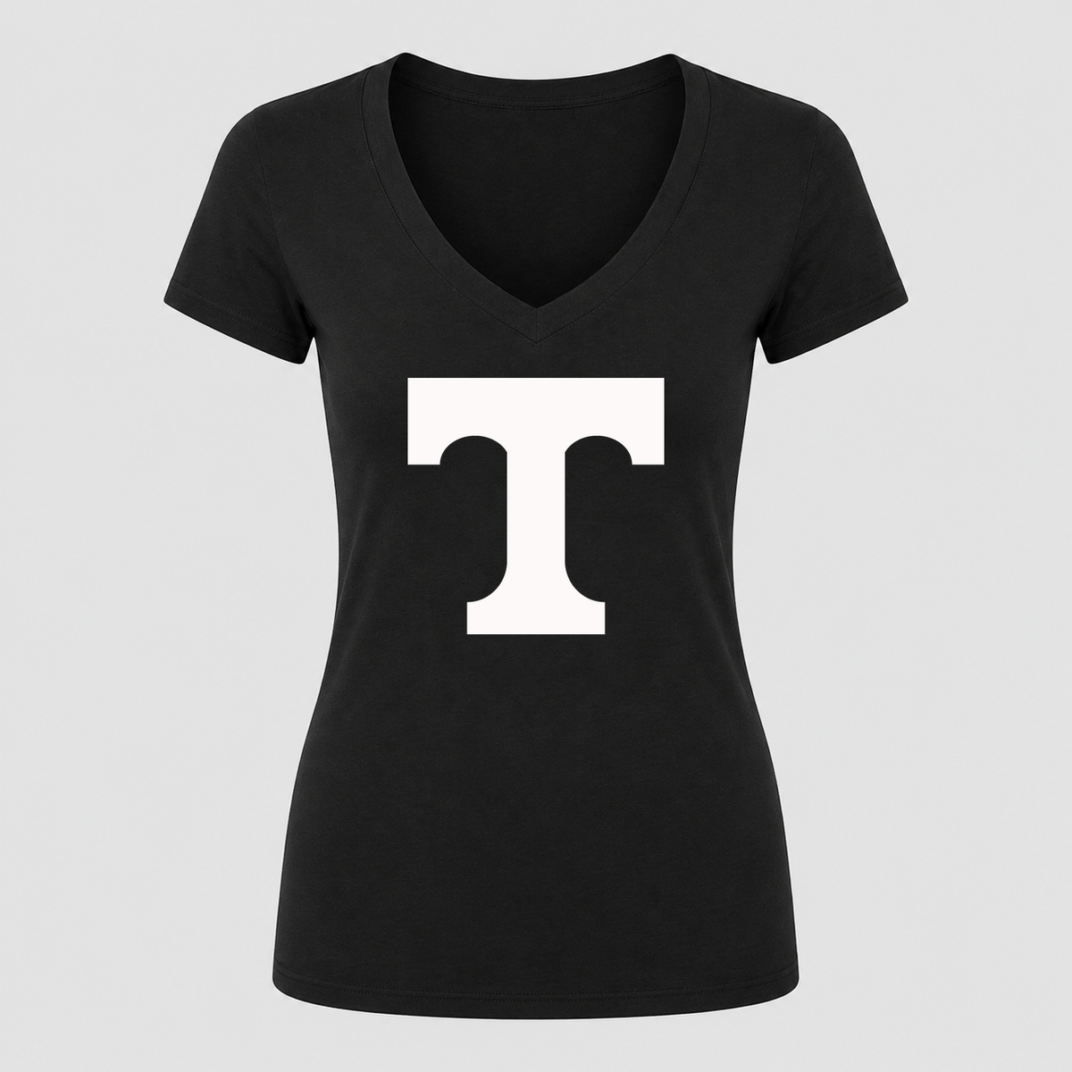 Women's Tennessee Volunteers Alternate Design V Neck T-Shirt in black