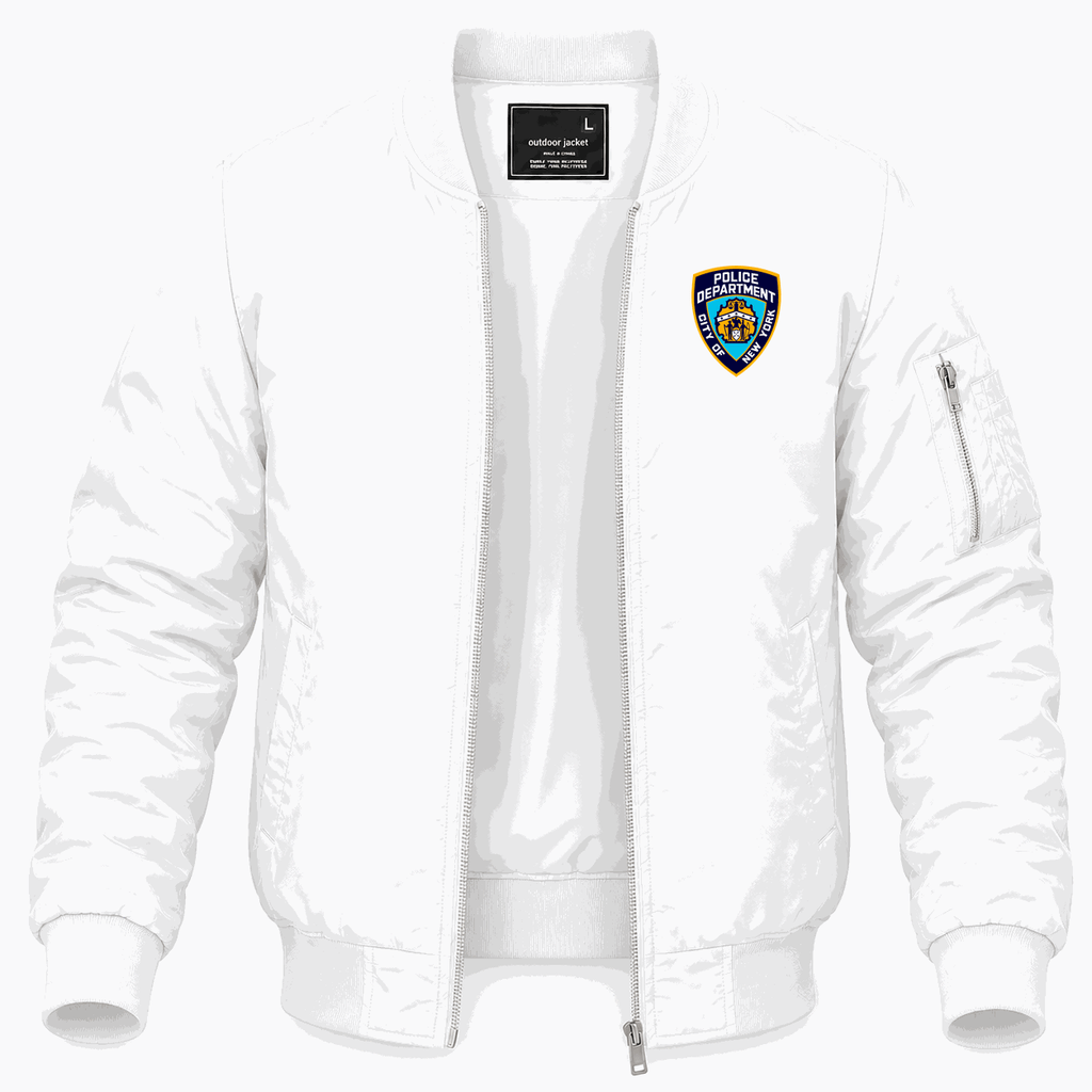 Men's NYPD Lightweight Bomber Jacket - White