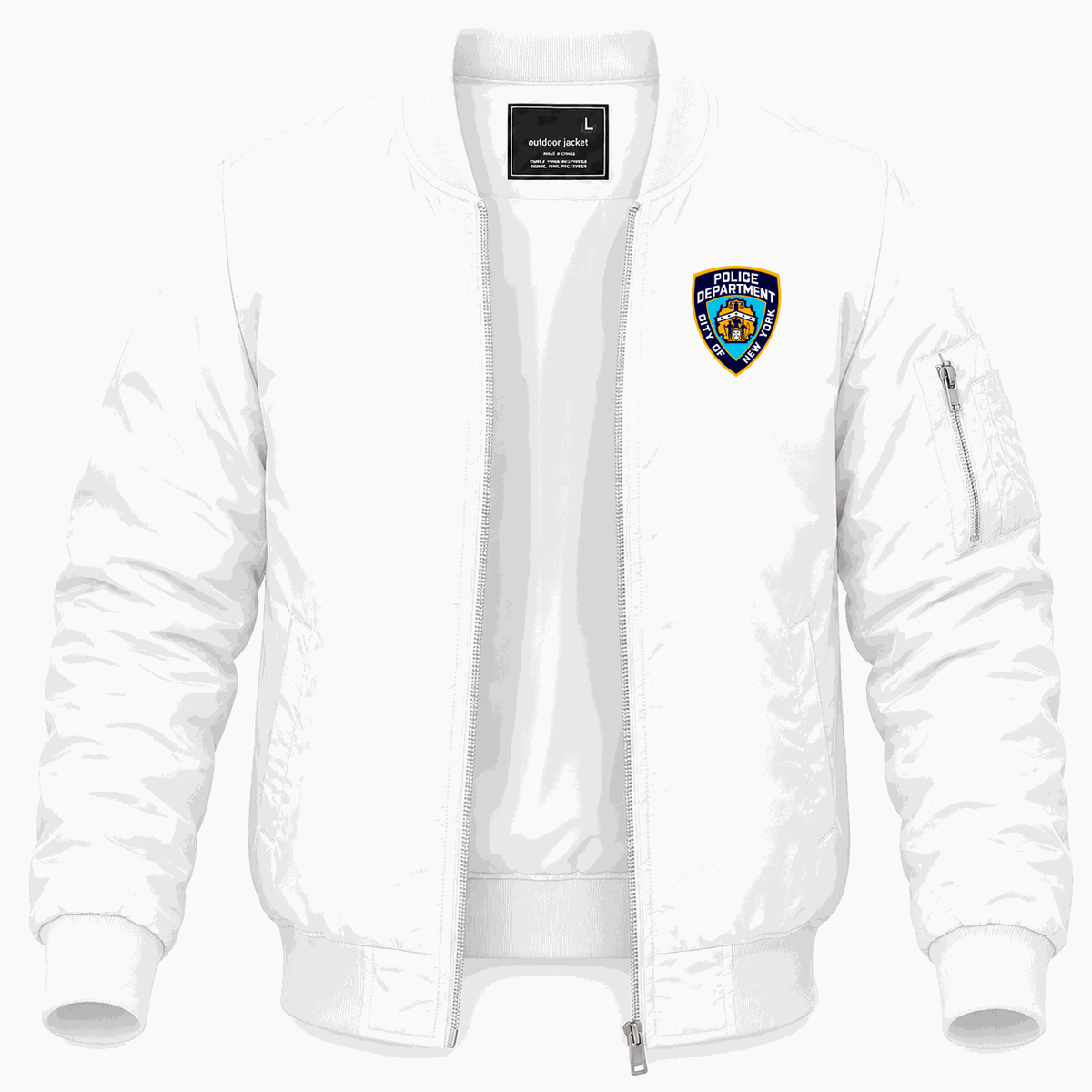 Men's NYPD Lightweight Bomber Jacket - White