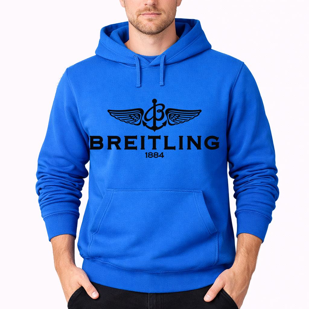Men's Breitling 1 Pullover Hoodie - Azure