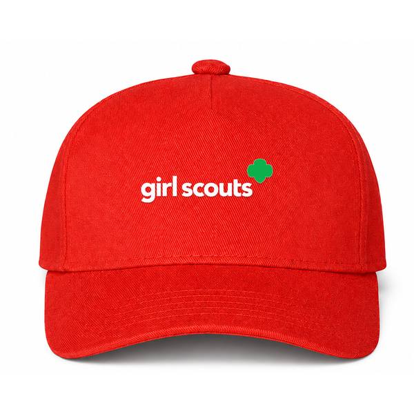 Girl Scouts White Logo Red Dad Baseball Cap Hat