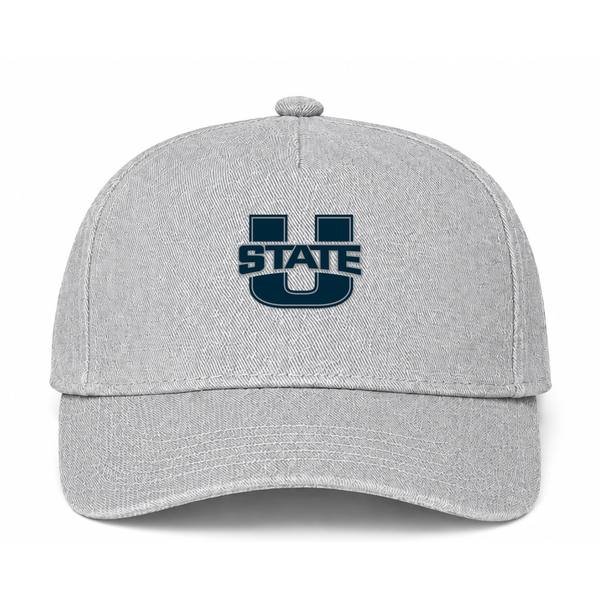Utah State Aggies Logo Gray Dad Baseball Cap Hat