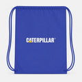 Caterpillar White Drawstring Bag - Blue