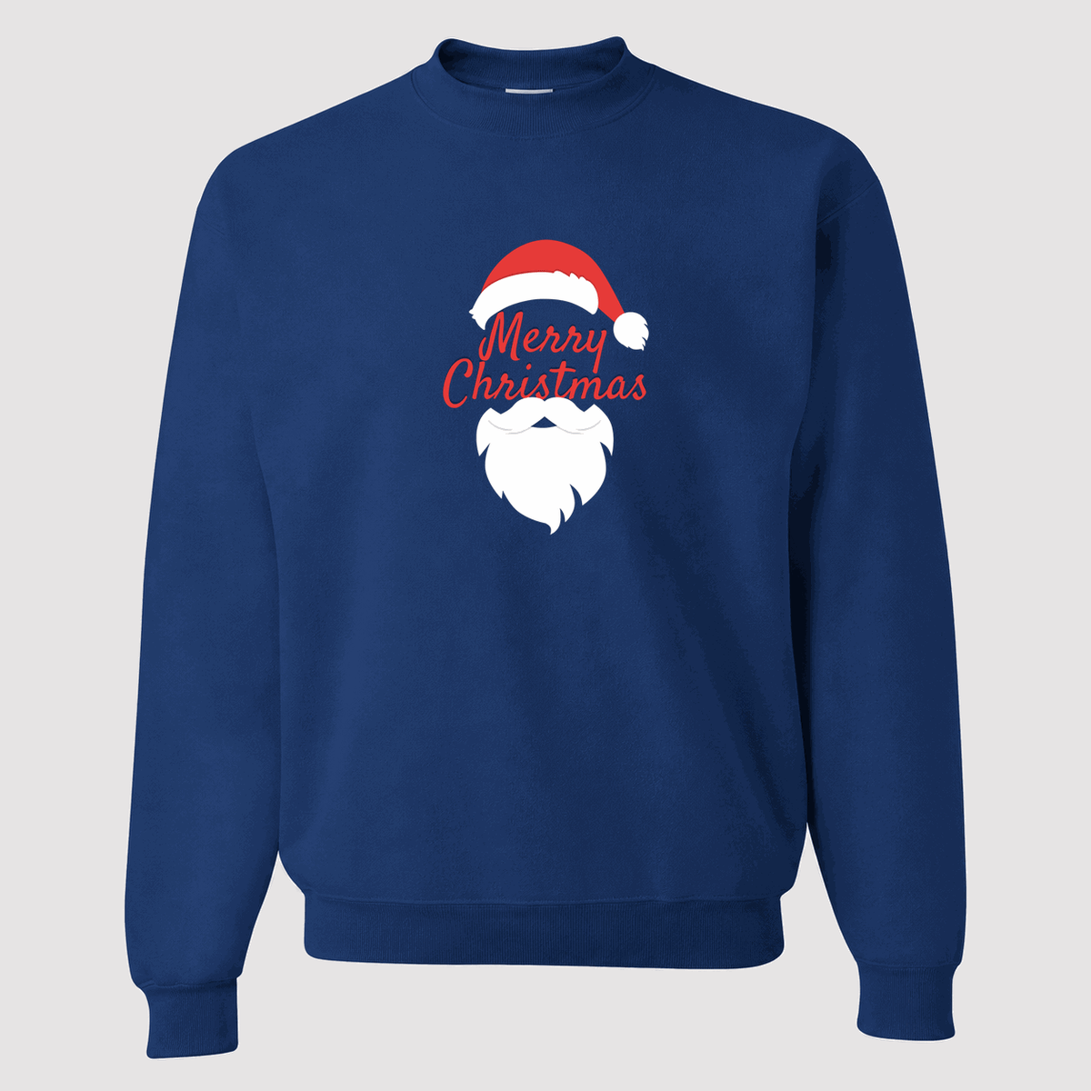 Men's Merry Christmas Santa Crewneck Sweatshirt - Blue