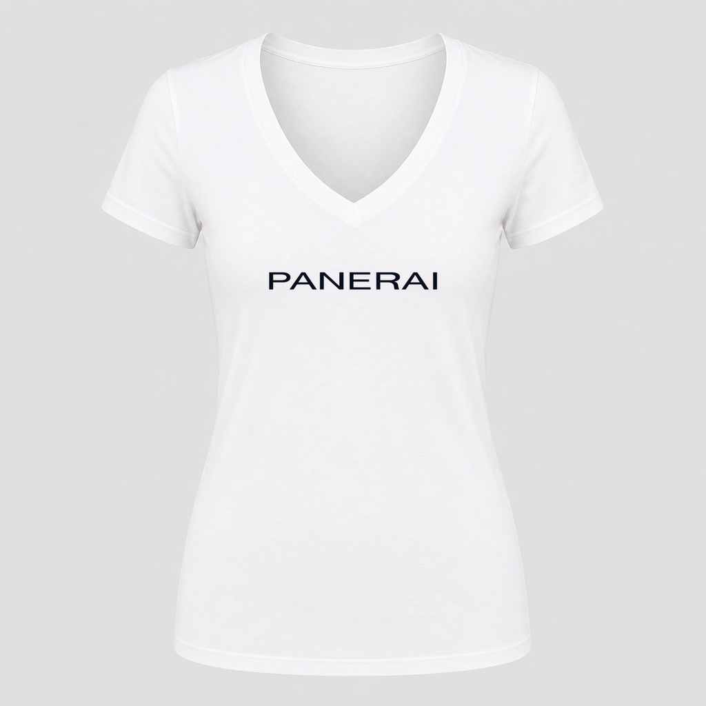 Women's Panerai V Neck T-Shirt in white