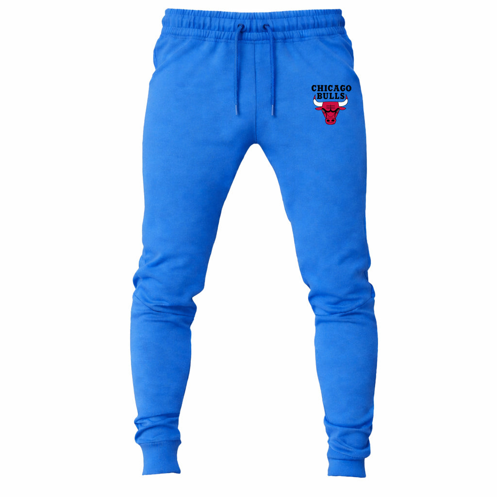 Chicago Bulls Black joggers sweatpants - Sky Blue