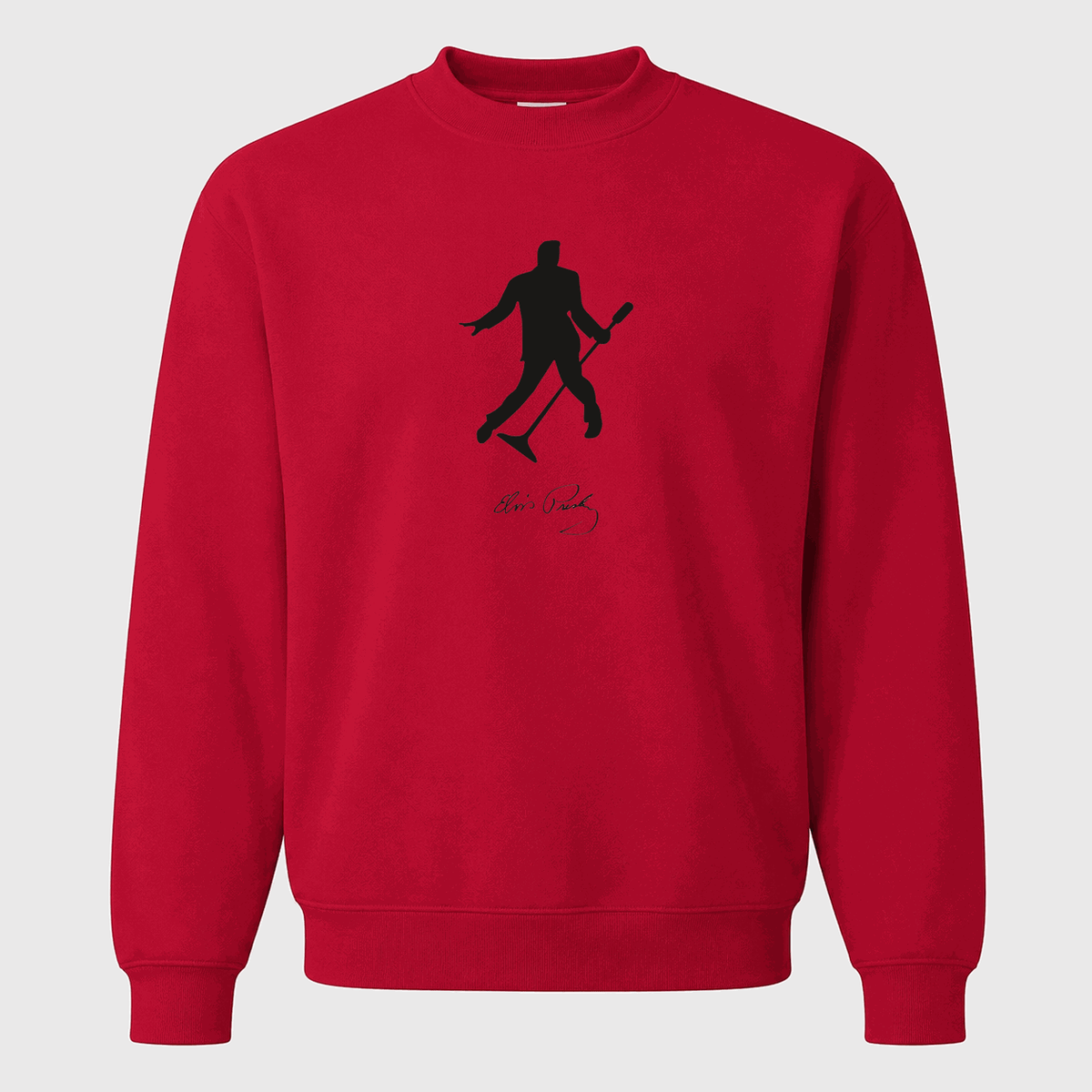 Men's Elvis Presley Crewneck Sweatshirt - Red