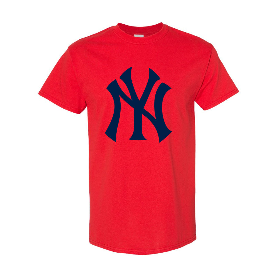 Youth's New York Yankees Cotton T-Shirt - Red