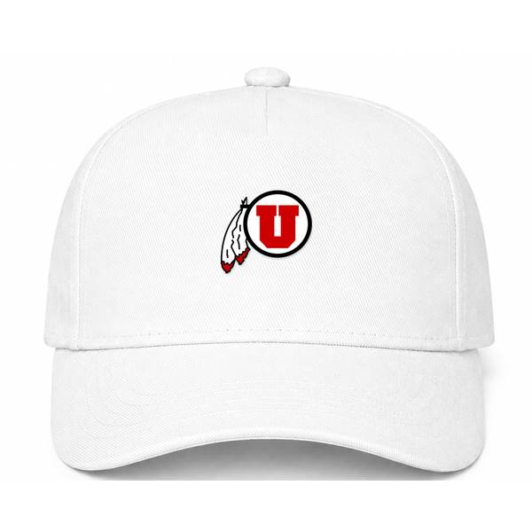 Utah Utes Logo White Dad Baseball Cap Hat