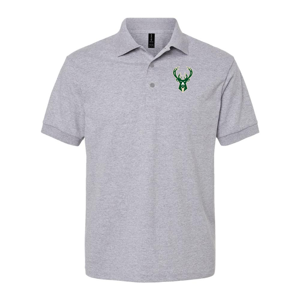 Men's Milwaukee Bucks Dry Blend Polo - Gray