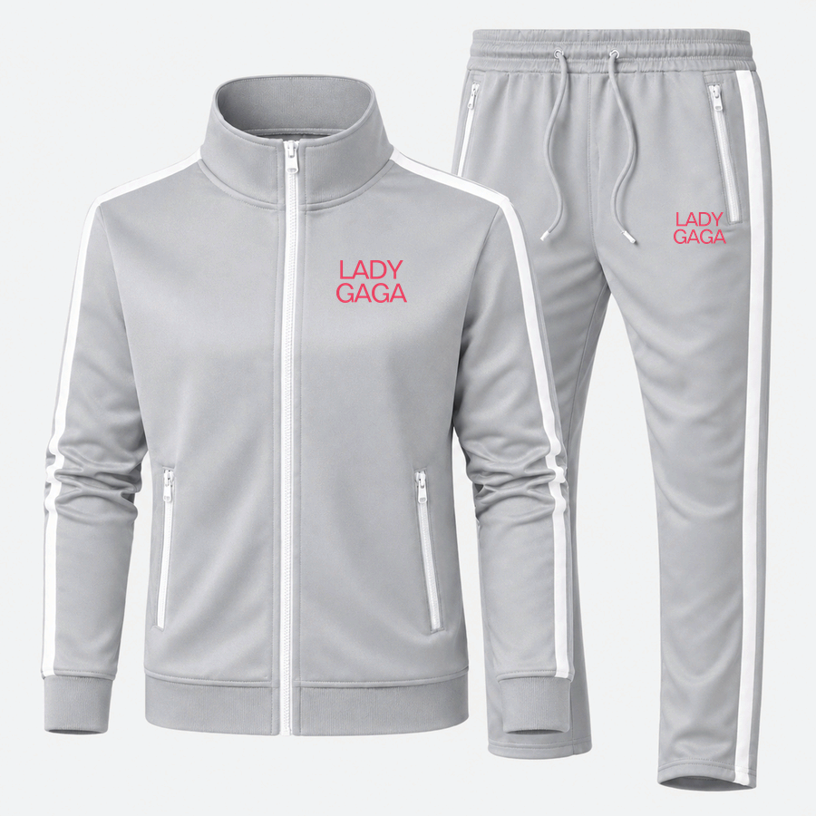 Lady Gaga tracksuit in Gray