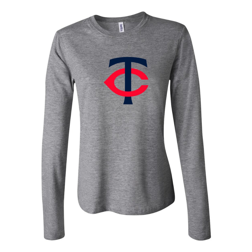 Women's Minnesota Twins Long Sleeve T-Shirt - Gray