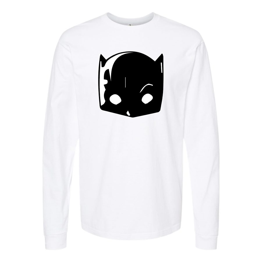 Men's Hellcat logo PNG4 Long sleeves Cotton Blend T-Shirt - White