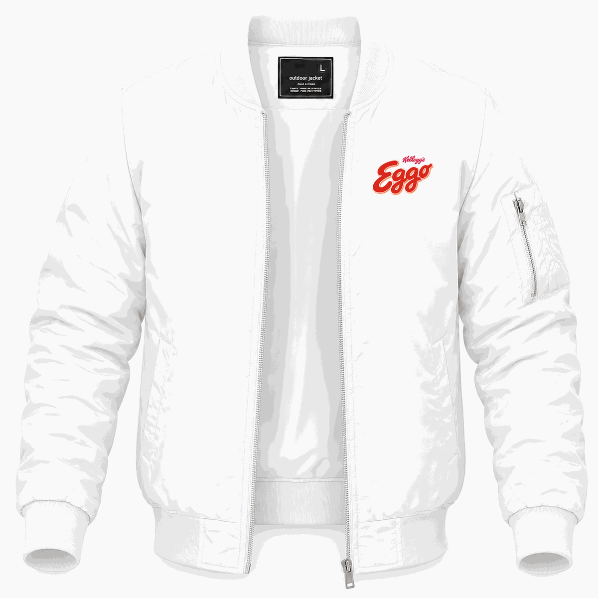 Men's Eggo Kelloggs Lightweight Bomber Jacket - White