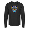 Men's NYPD-Logo-1536x864-1 Long sleeves Cotton Blend T-Shirt - Black